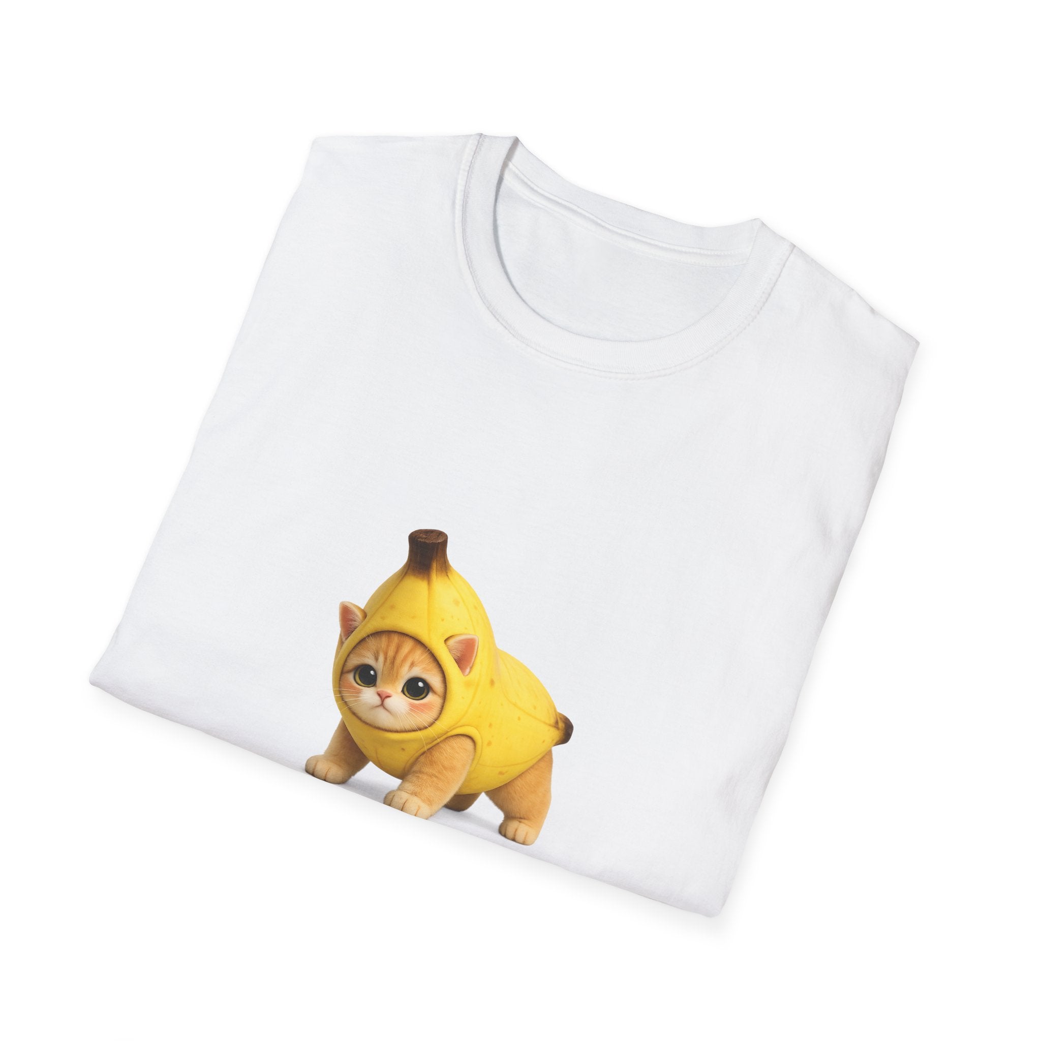 Cute funny banana kitty shirt-Unisex