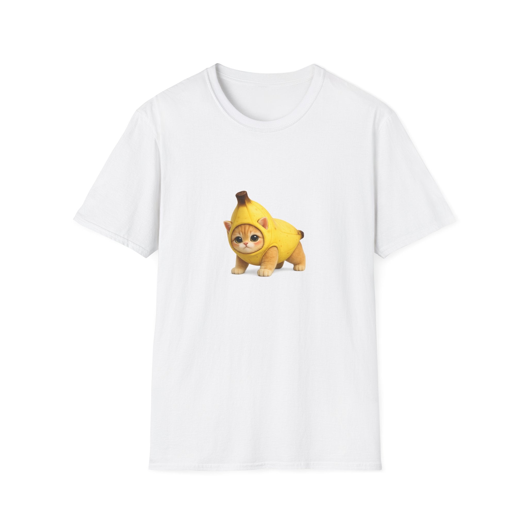 Cute funny banana kitty shirt-Unisex
