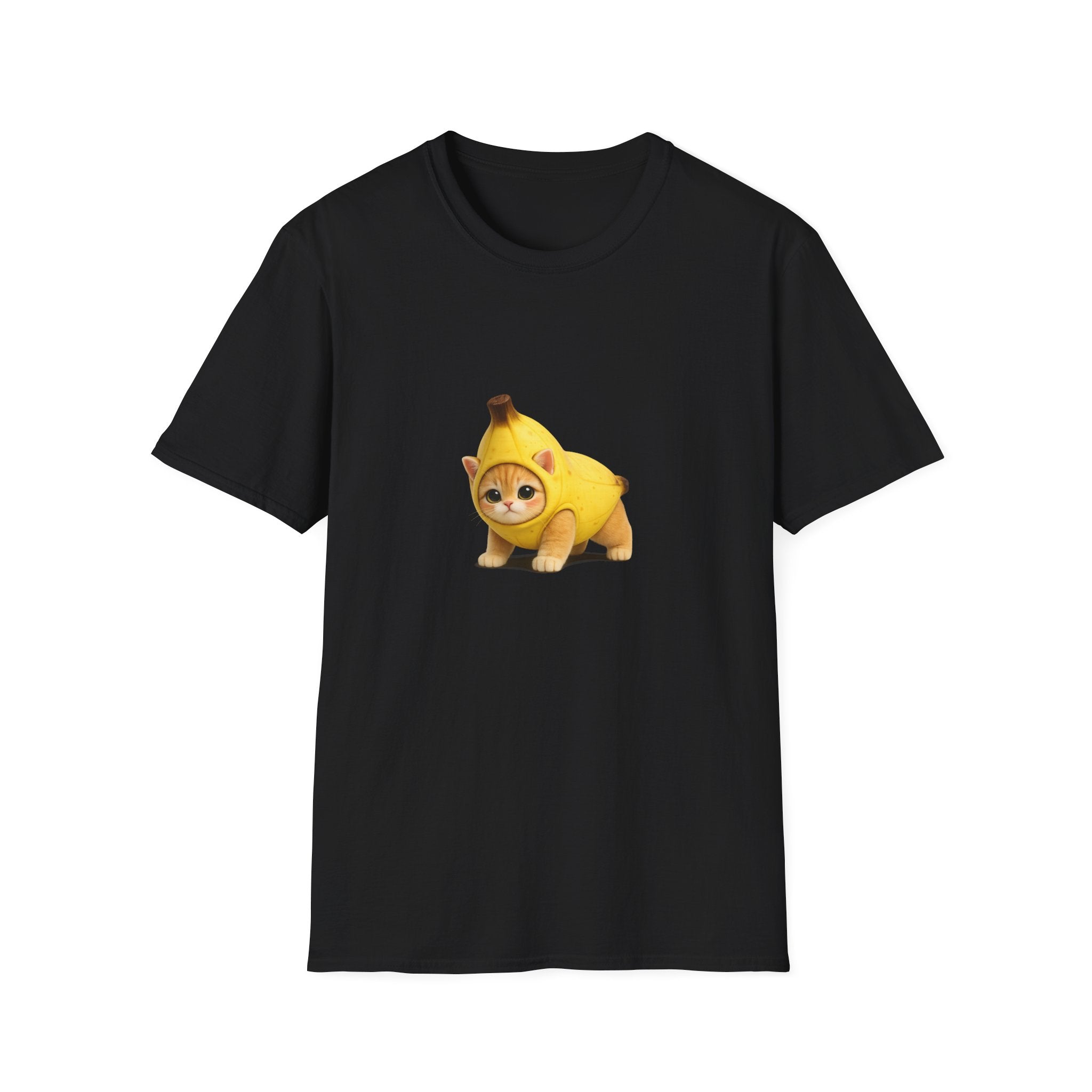 Cute funny banana kitty shirt-Unisex