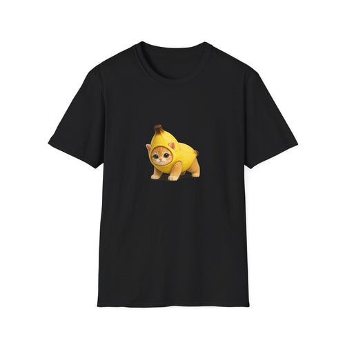 Cute funny banana kitty shirt-Unisex